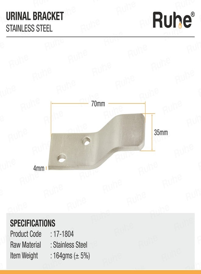 Ruhe® Urinal Bracket | Premium Quality Stainless Steel Urinal Bracket | with Screw and Anchor - Image 3